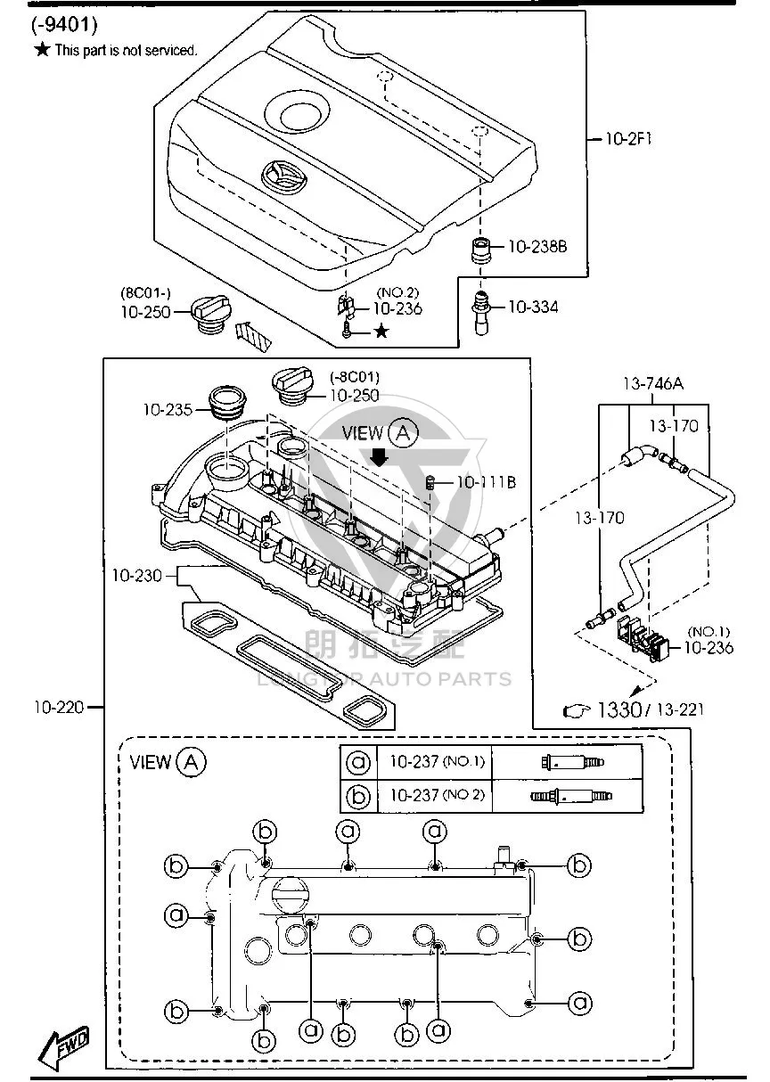 Valve Cover L3G61-0210A L3G610210A for Mazda MAZDA6