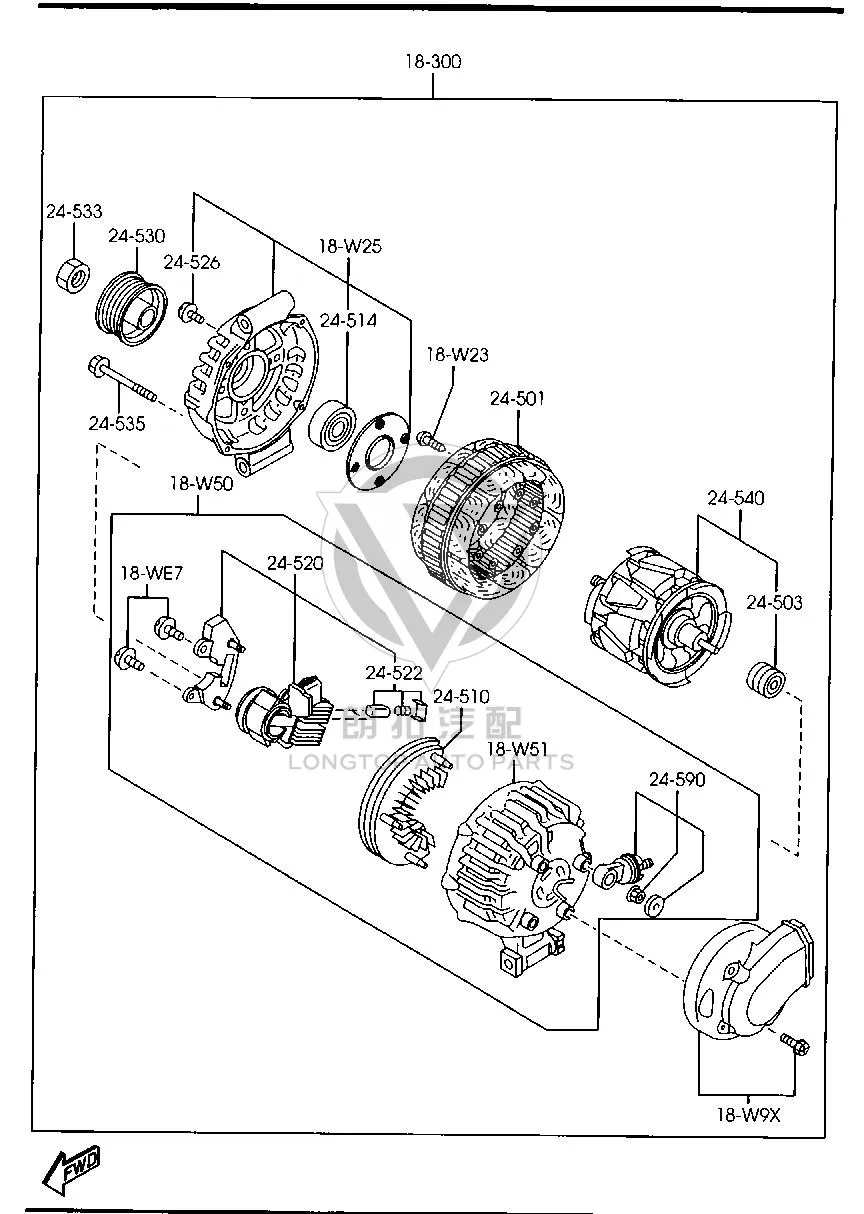Generator L3P91-8300D L3P918300D for Mazda Mazda6