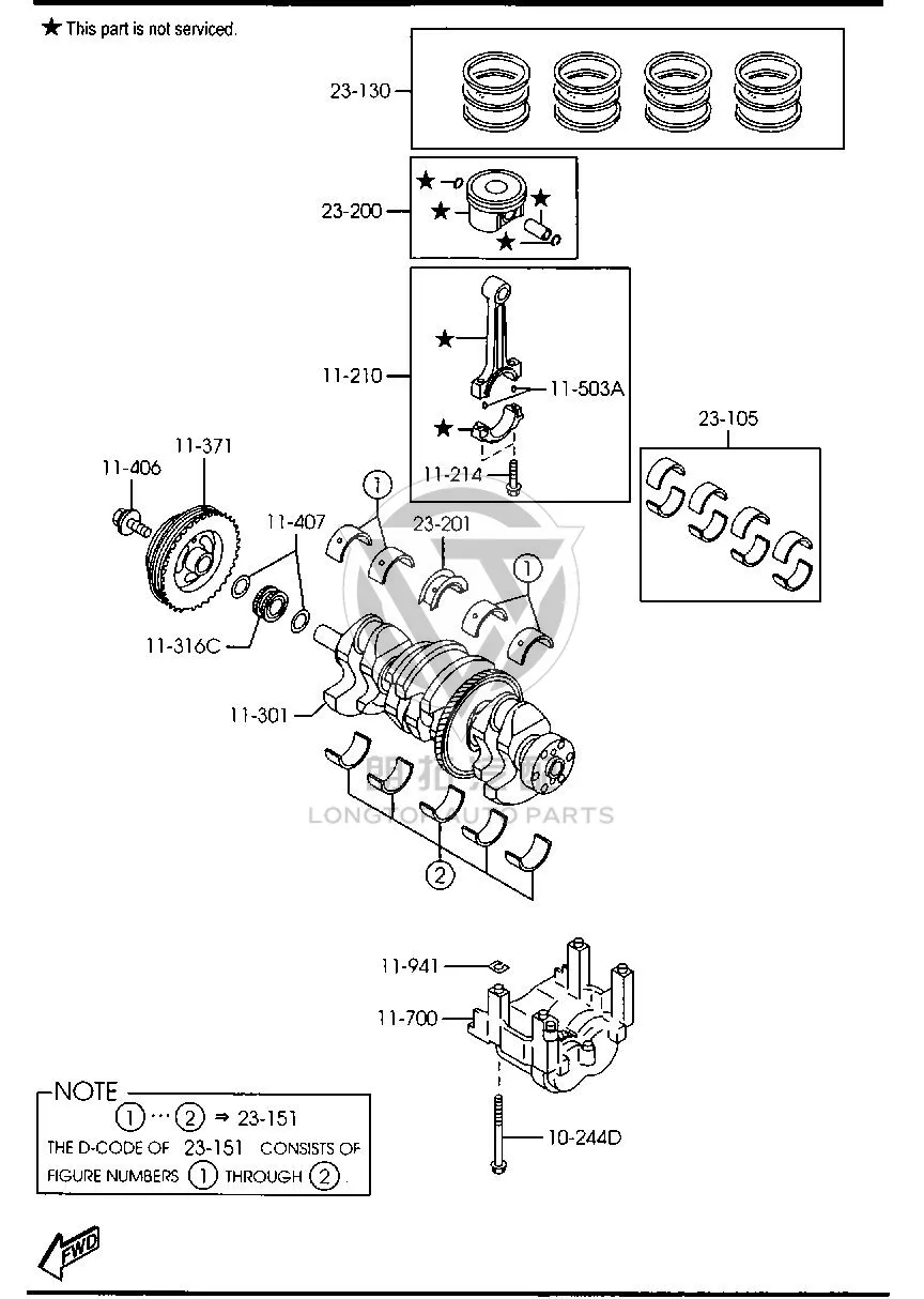 Connecting rod bearing L5Y11-1SE0 L5Y111SE0 for Mazda MAZDA6