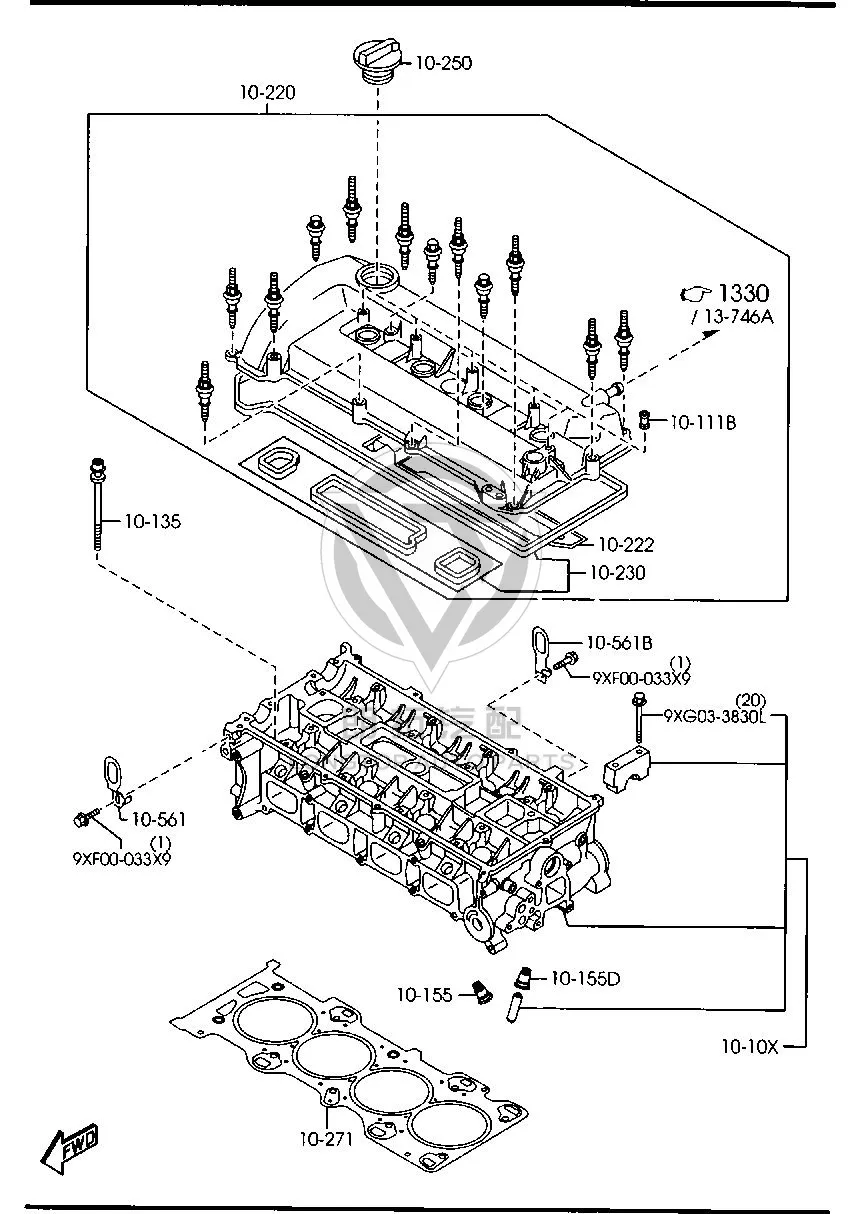 Engine Cylinder Head Bolts LF011-0135 LF0110135 for Ford Galaxy