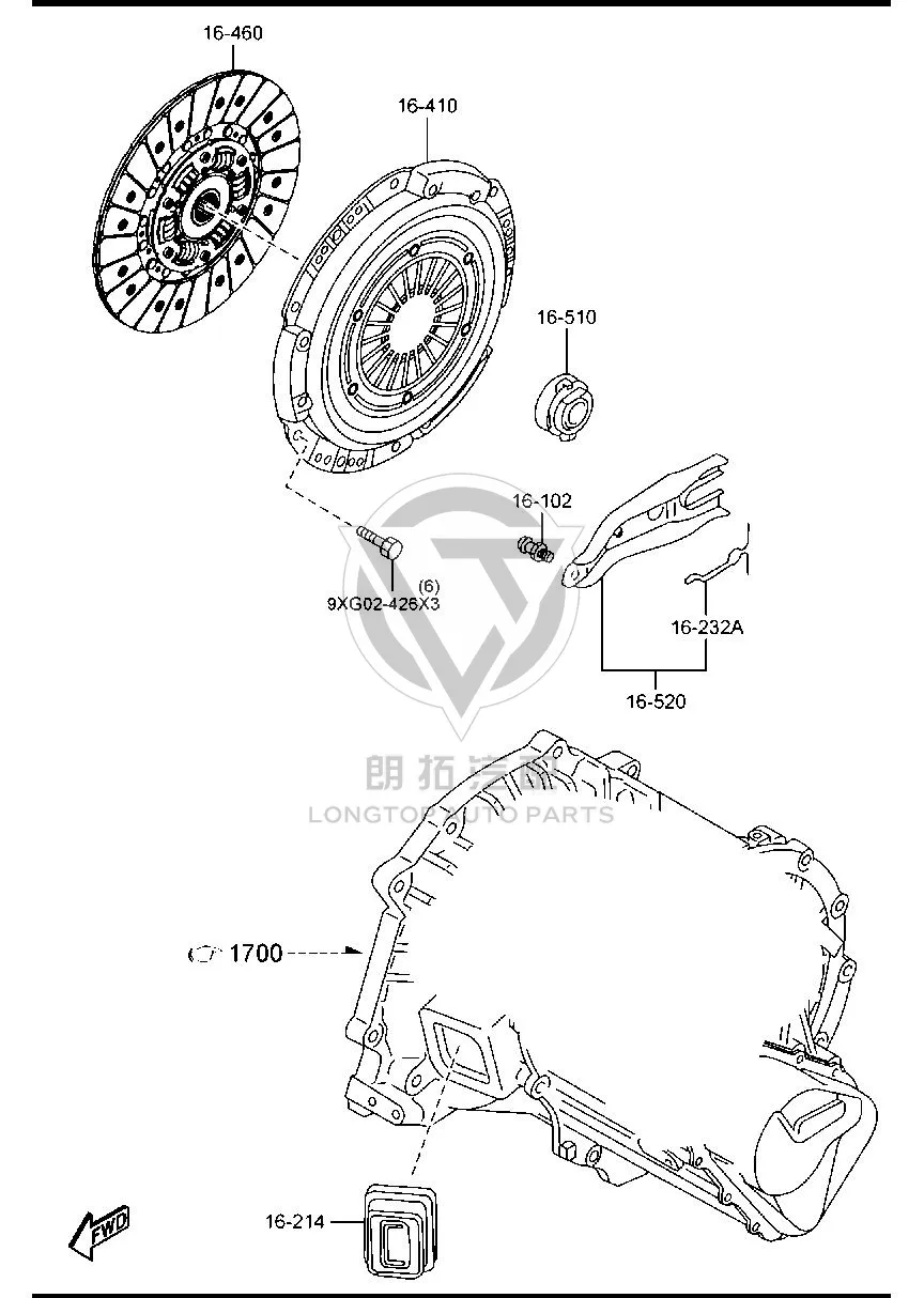 Clutch Pressure Plate LF091-6410 LF0916410 for Mazda MAZDA5