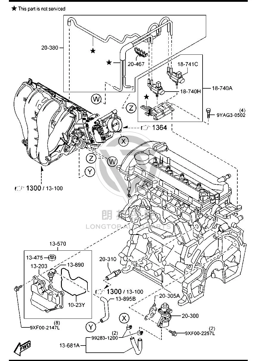 EGR Exhaust Gas Recirculation Valve LFHJ2-0300 LFHJ20300 for Ford Escape