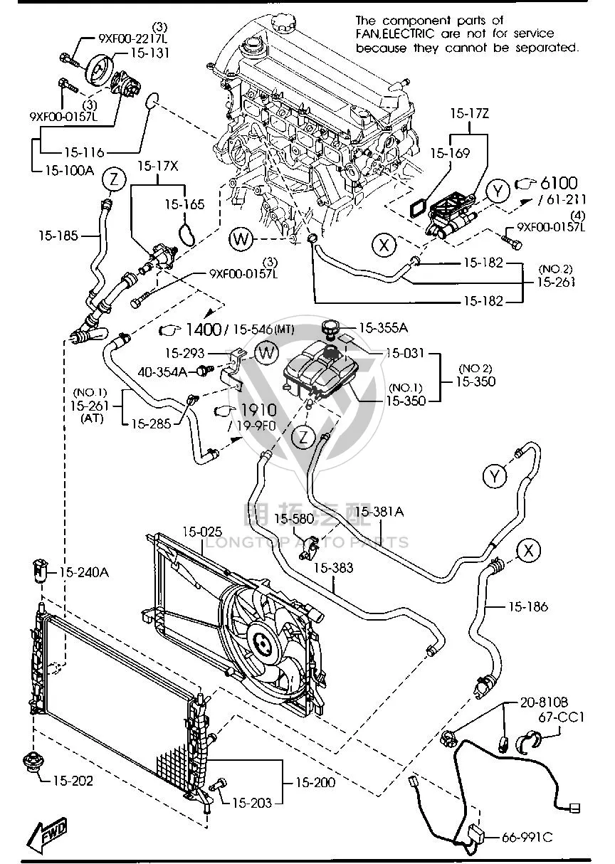 Water Pump LF941-5100A LF9415100A for Mazda Mazda6