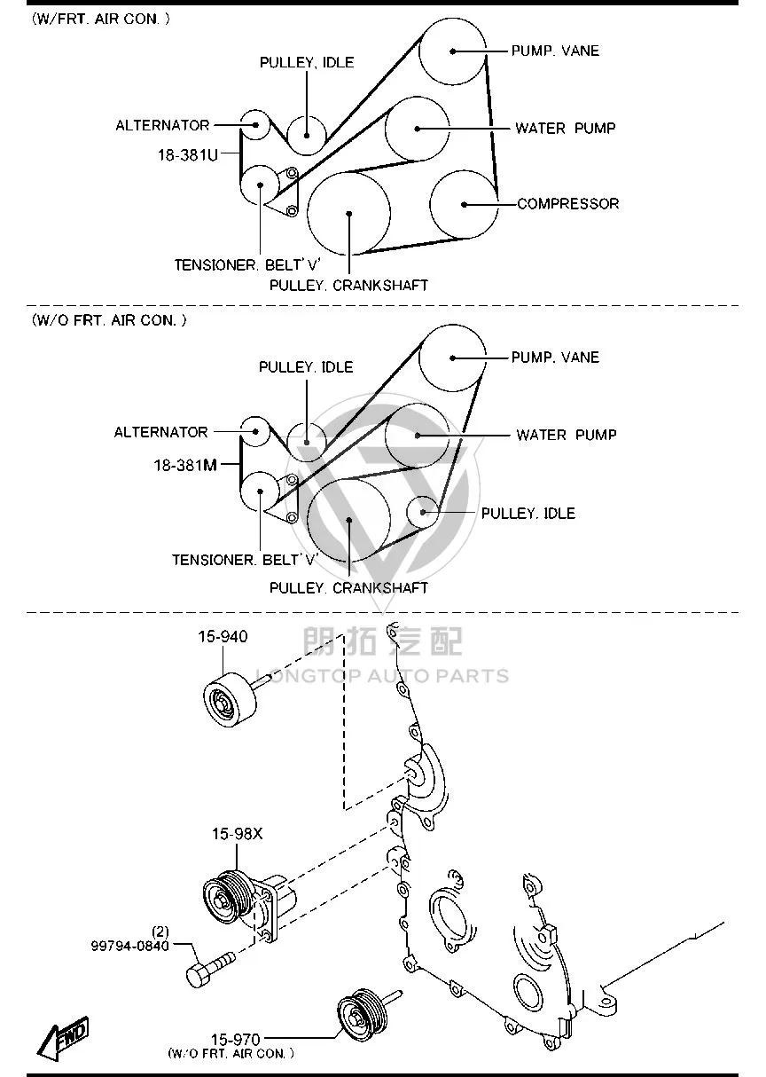 Generator belt LF9J1-5909A LF9J15909A for Mazda MX-5