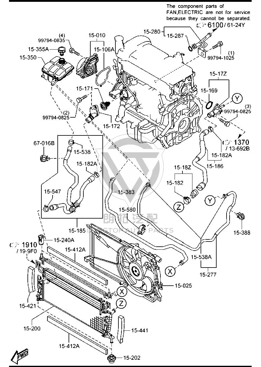 Radiator Outlet Pipe Z6221-518YA Z6221518YA for Mazda MAZDA3