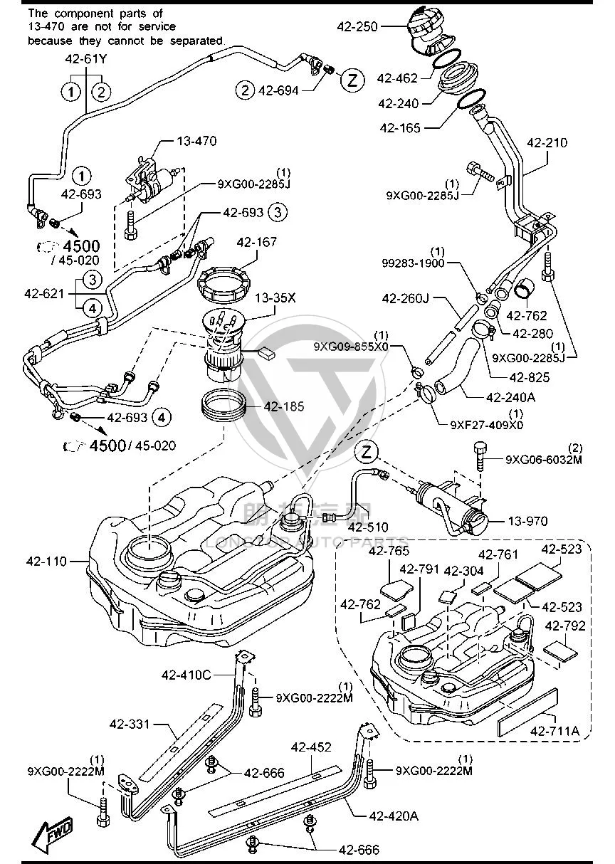 Fuel Strainer LFN72-0490C LFN720490C for Mazda MAZDA3