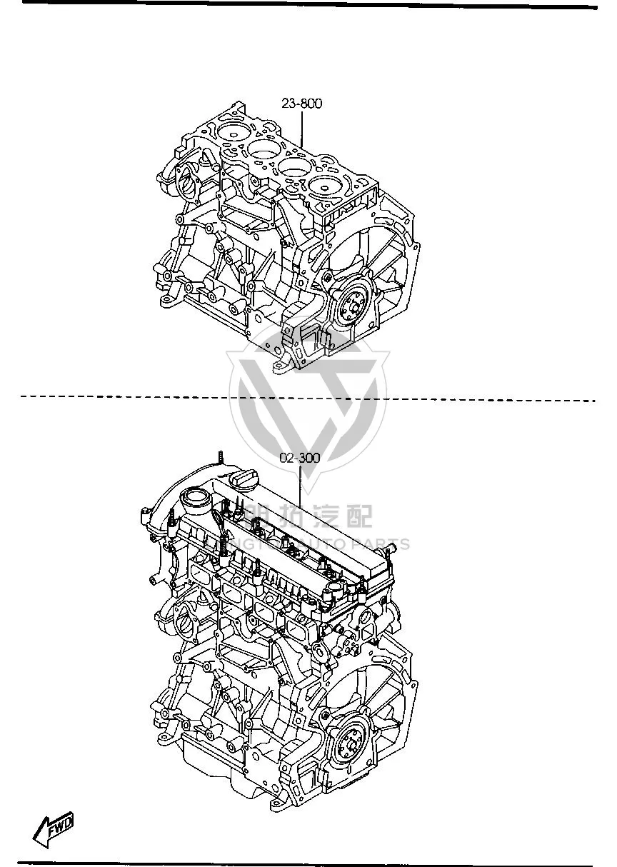 Engine assembly LFTL0-2300E LFTL02300E for Mazda Mazda6
