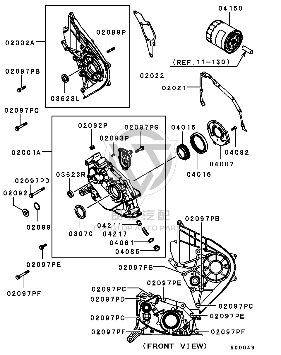 Balance shaft oil seal MD343-56565 MD343565 for Mitsubishi CP9A