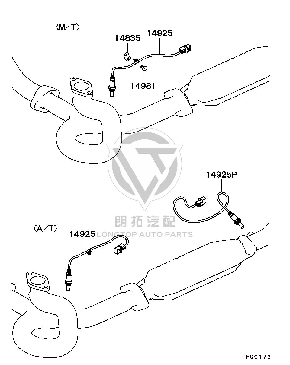 Oxygen Sensor Right Front MD365-014 MD365014 for Mitsubishi KB9T