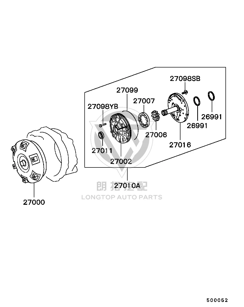 Transmission Oil Seal (Front) MD707-575 MD707575 for Mitsubishi V87W