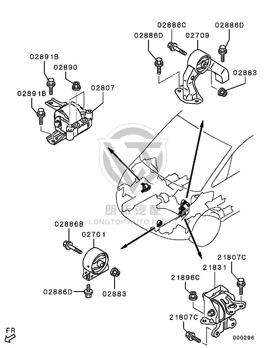 Engine Mount Right MN101-4441 MN1014441 for Mitsubishi CV2W