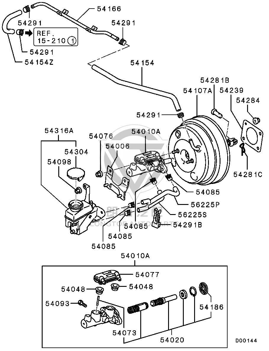 Brake Booster MN116-488 MN116488 for Mitsubishi NA4W