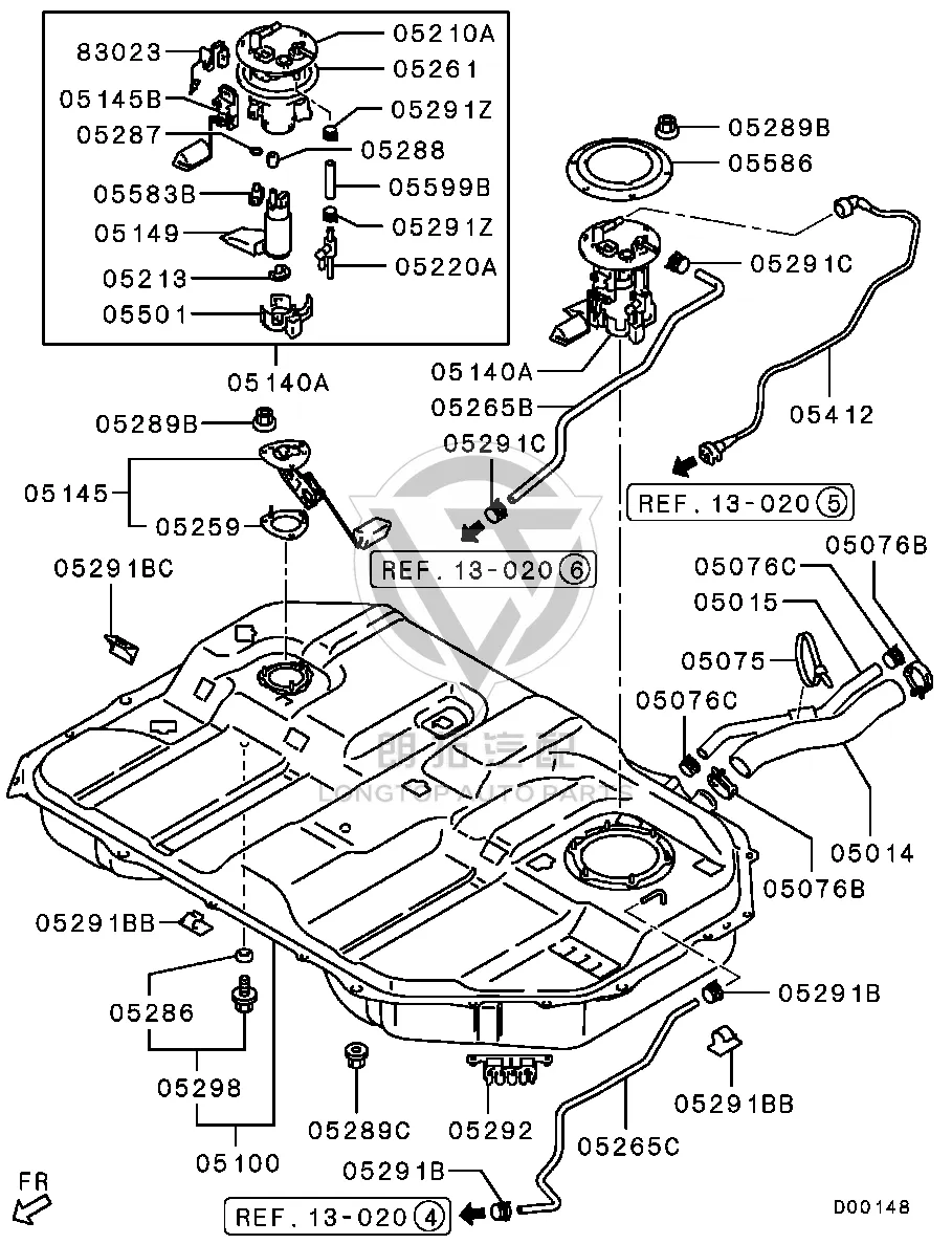 Fuel Pump Assembly MN161-078 MN161078 for Mitsubishi NA4W