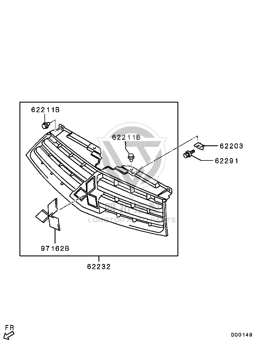 Tailgate Emblem MN167-684 MN167684 for Mitsubishi KA4T
