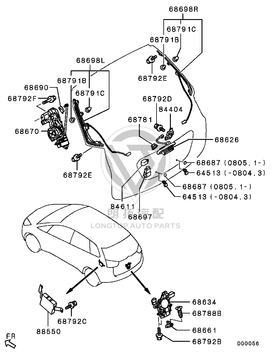 Tail Lid Close Switch MN170-754 MN170754 for Mitsubishi GF2W