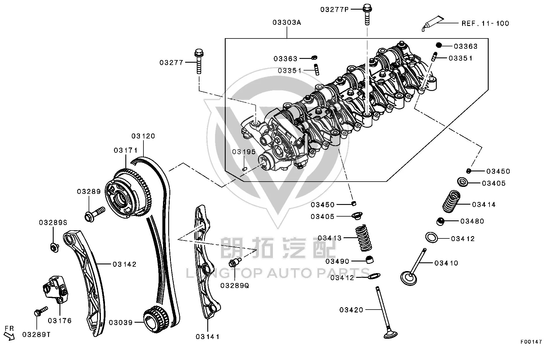 Timing Tensioner MN183-89494 MN18389494 for Mitsubishi CV2W