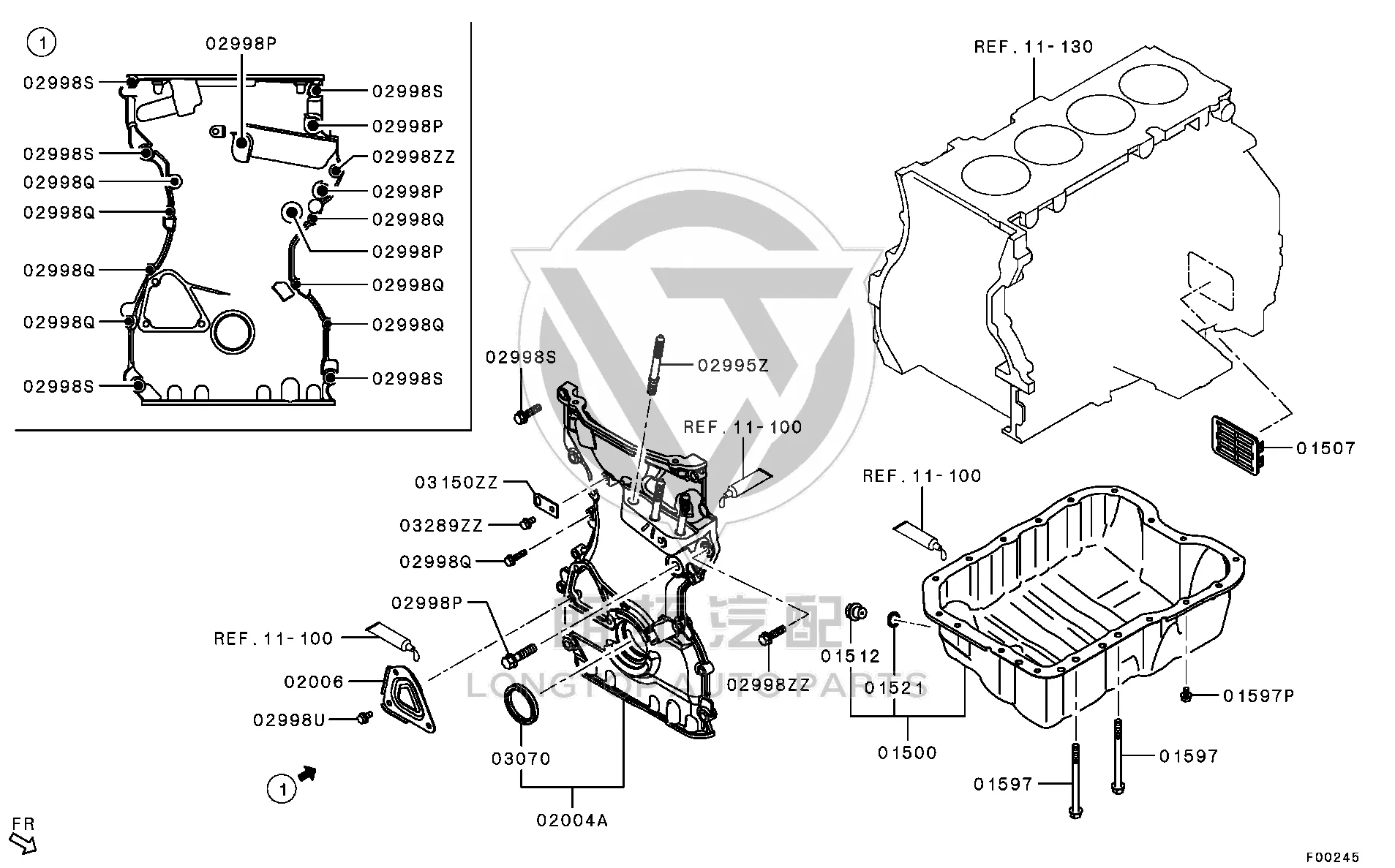 Engine Oil Pan MN187-235 MN187235 for Mitsubishi CV2W
