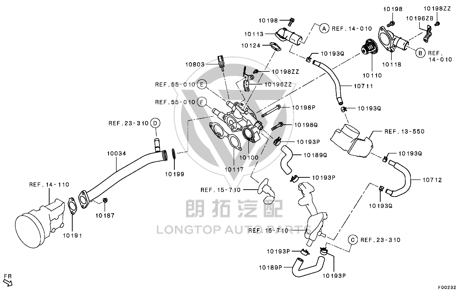 Thermostat MN187-250 MN187250 for Mitsubishi CV5W