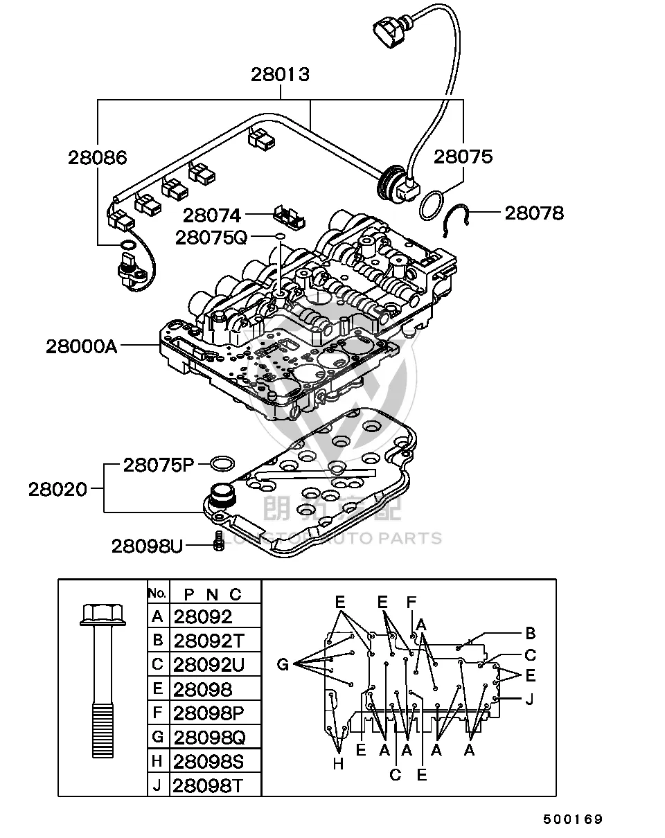 Automatic Transmission Body O-ring MD622-02222 MD622022 for Mitsubishi V87W