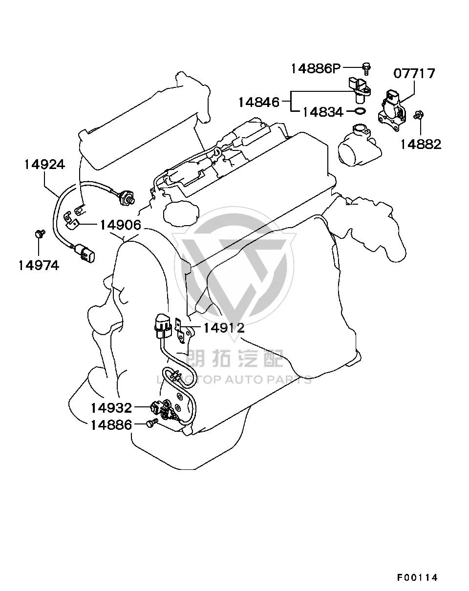 Knock Sensor MR578-593 MR578593 for Mitsubishi CS3A