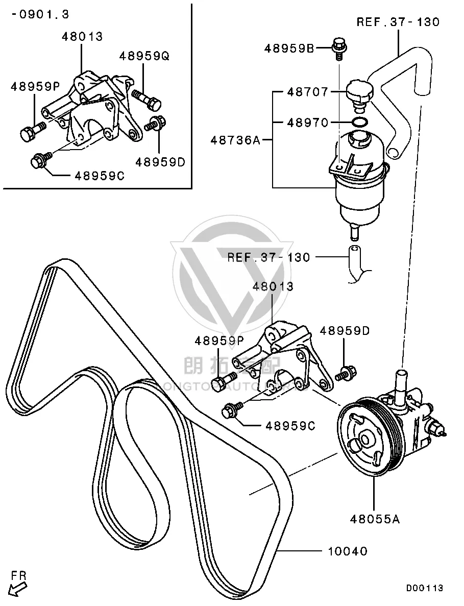Power Steering Pump MR995-02626 MR995026 for Mitsubishi KA9T