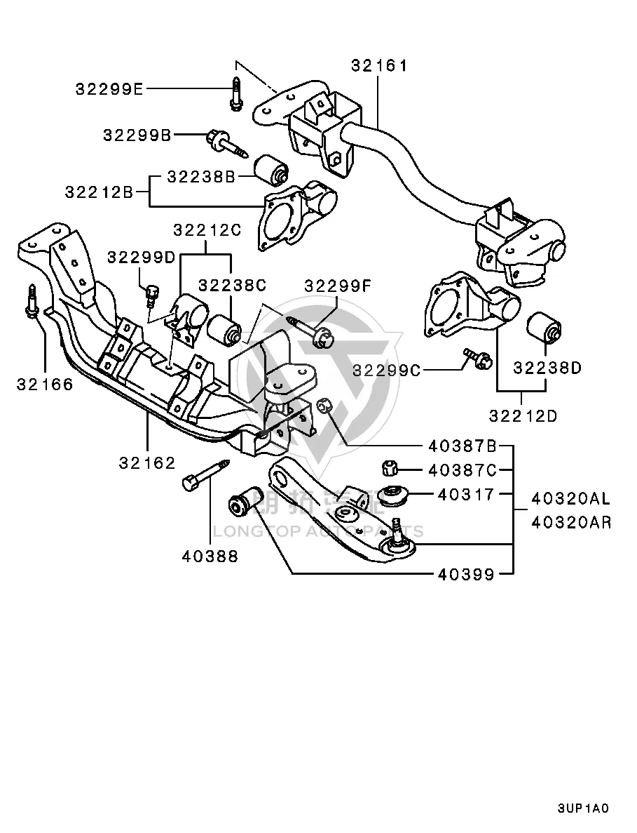 Nut MS440-003 MS440003 for Mitsubishi A03A