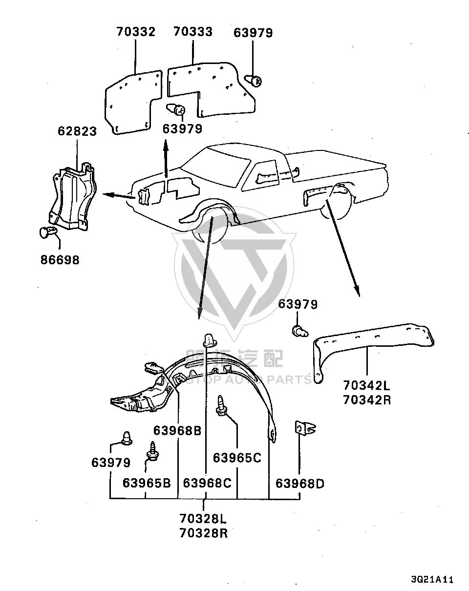 Self-tapping screw MS452-348 MS452348 for Jeep Avenger