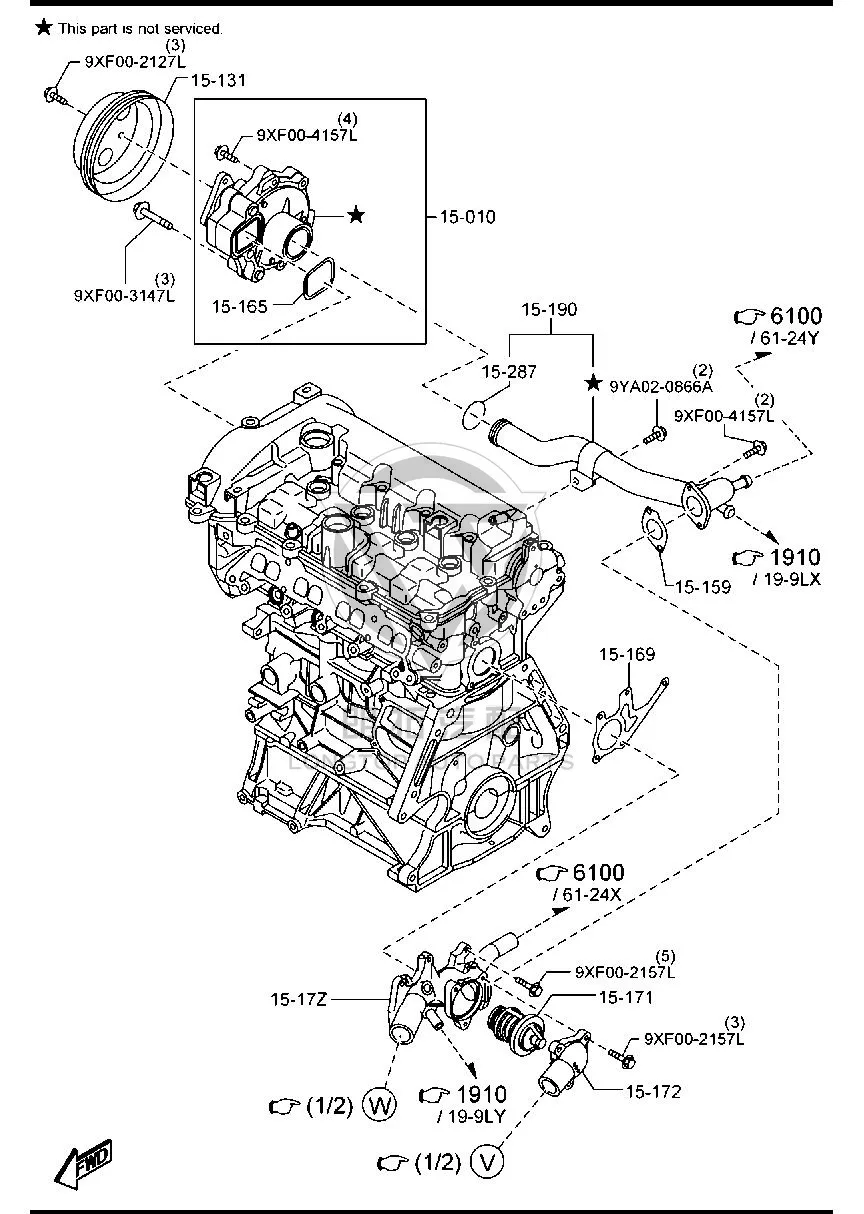Thermostat P5021-5171 P50215171 for Mazda CX-50