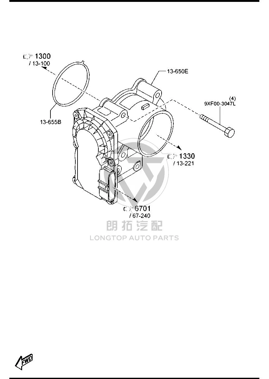 Throttle Body Assembly PY011-3640A PY0113640A for Mazda MAZDA6
