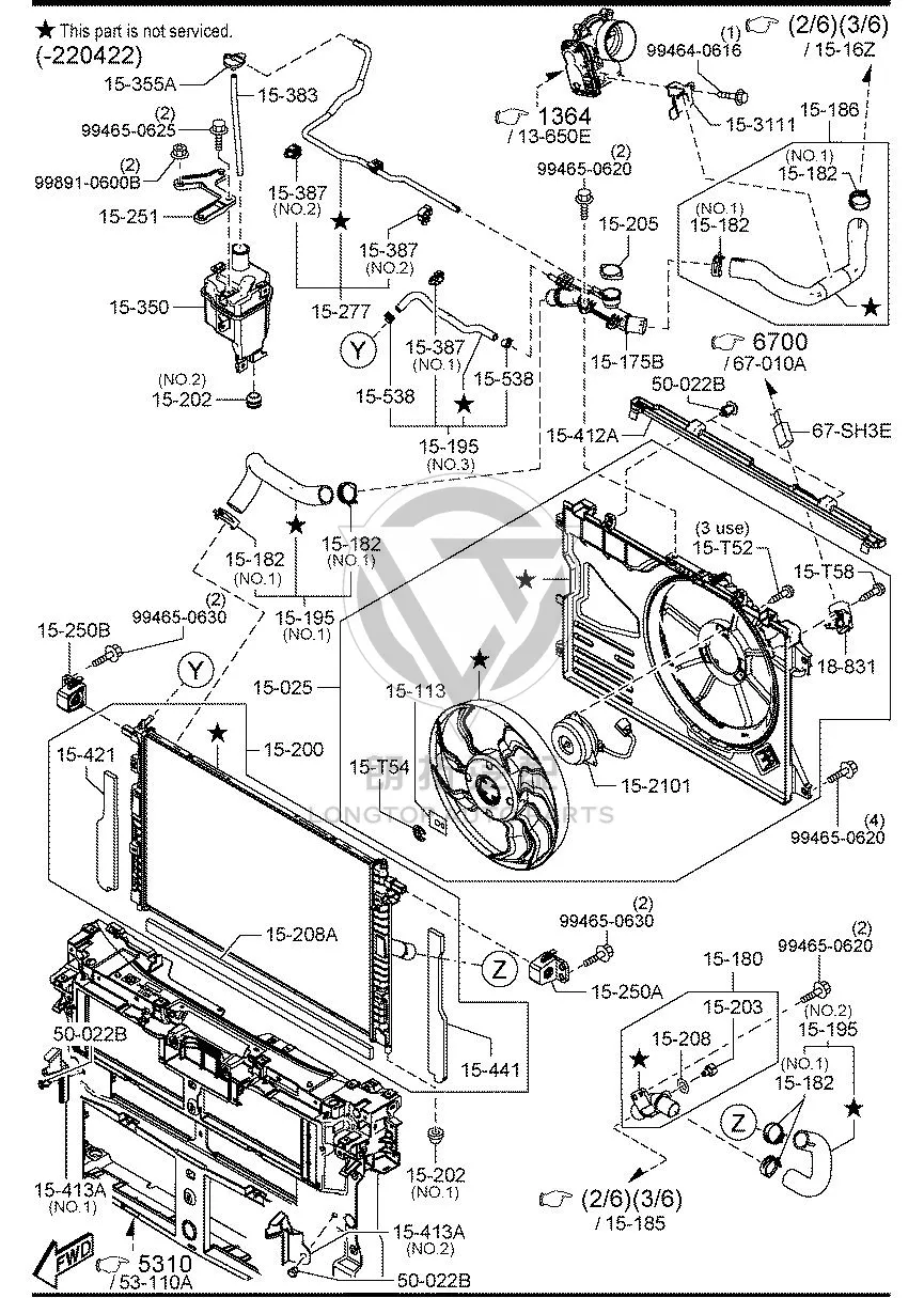 Radiator Bracket (Lower Left) P5J11-52510 P5J115251 for Mazda MAZDA3