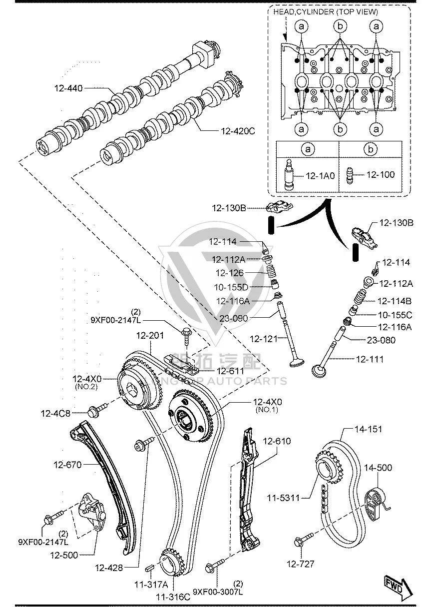 Timing chain PY021-2201A PY0212201A for Mazda MAZDA6