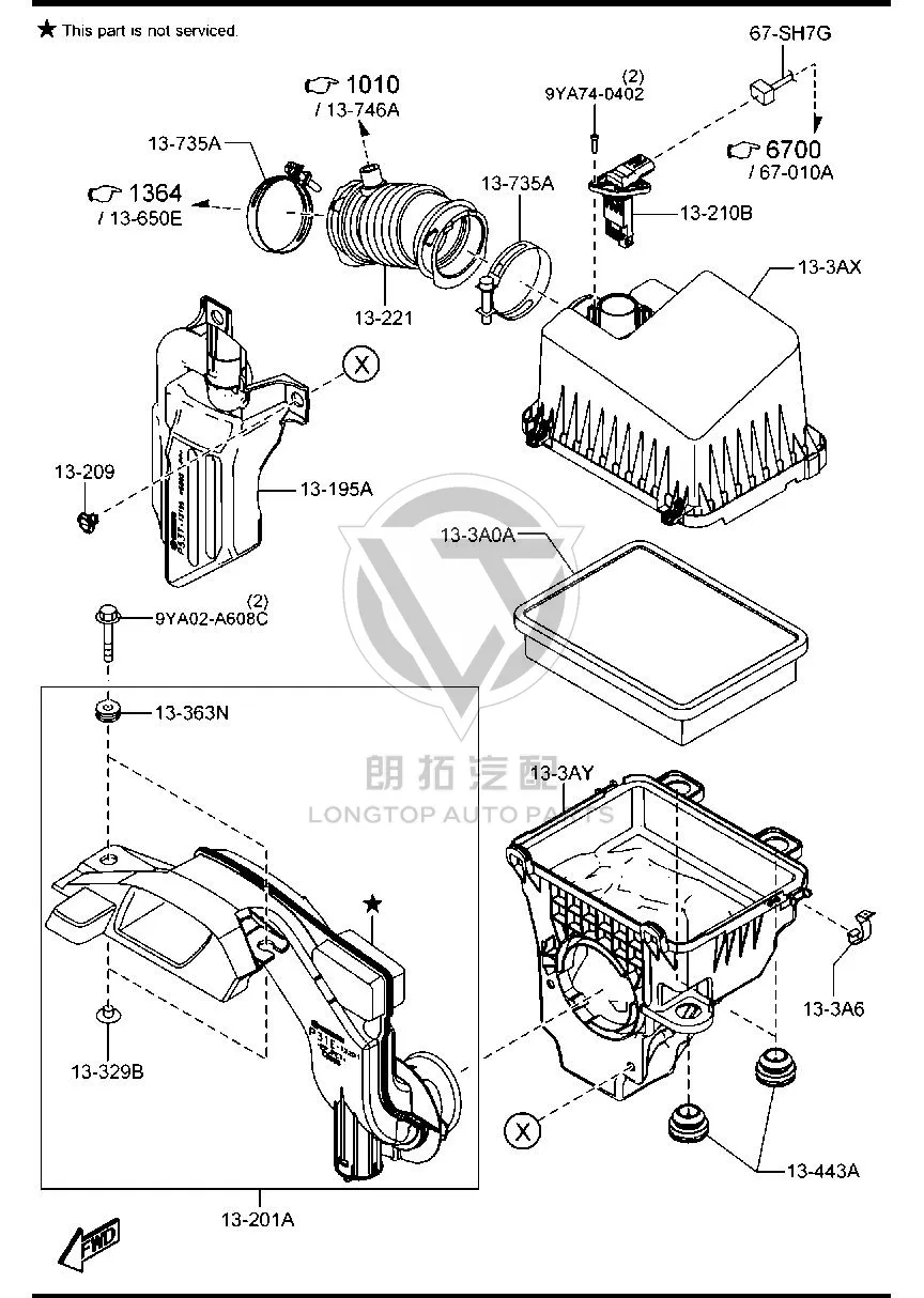 Air flow meter PE011-32150 PE01132150 for Mazda MAZDA6
