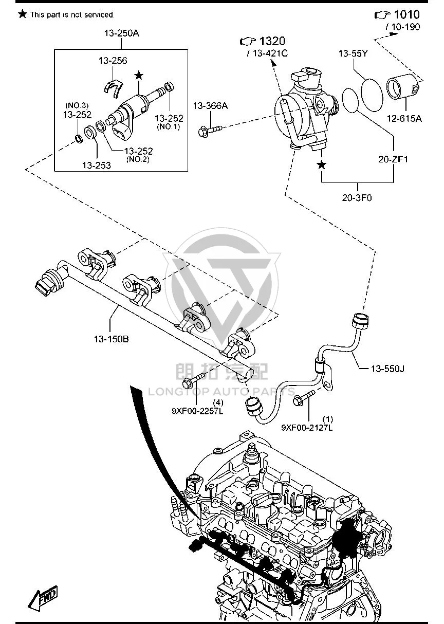 Fuel Injector PE011-3250C PE0113250C for Mazda MAZDA6