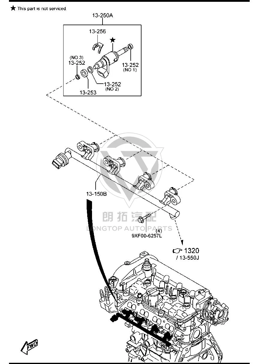 Fuel Injector PYFA1-3250A PYFA13250A for Mazda MAZDA6