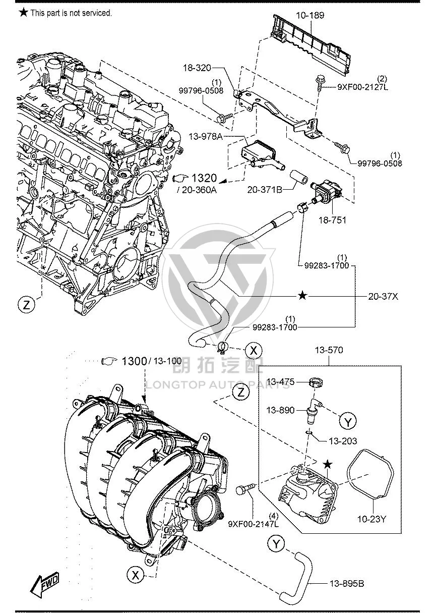 Oil–air separator PE011-3570 PE0113570 for Mazda MAZDA6