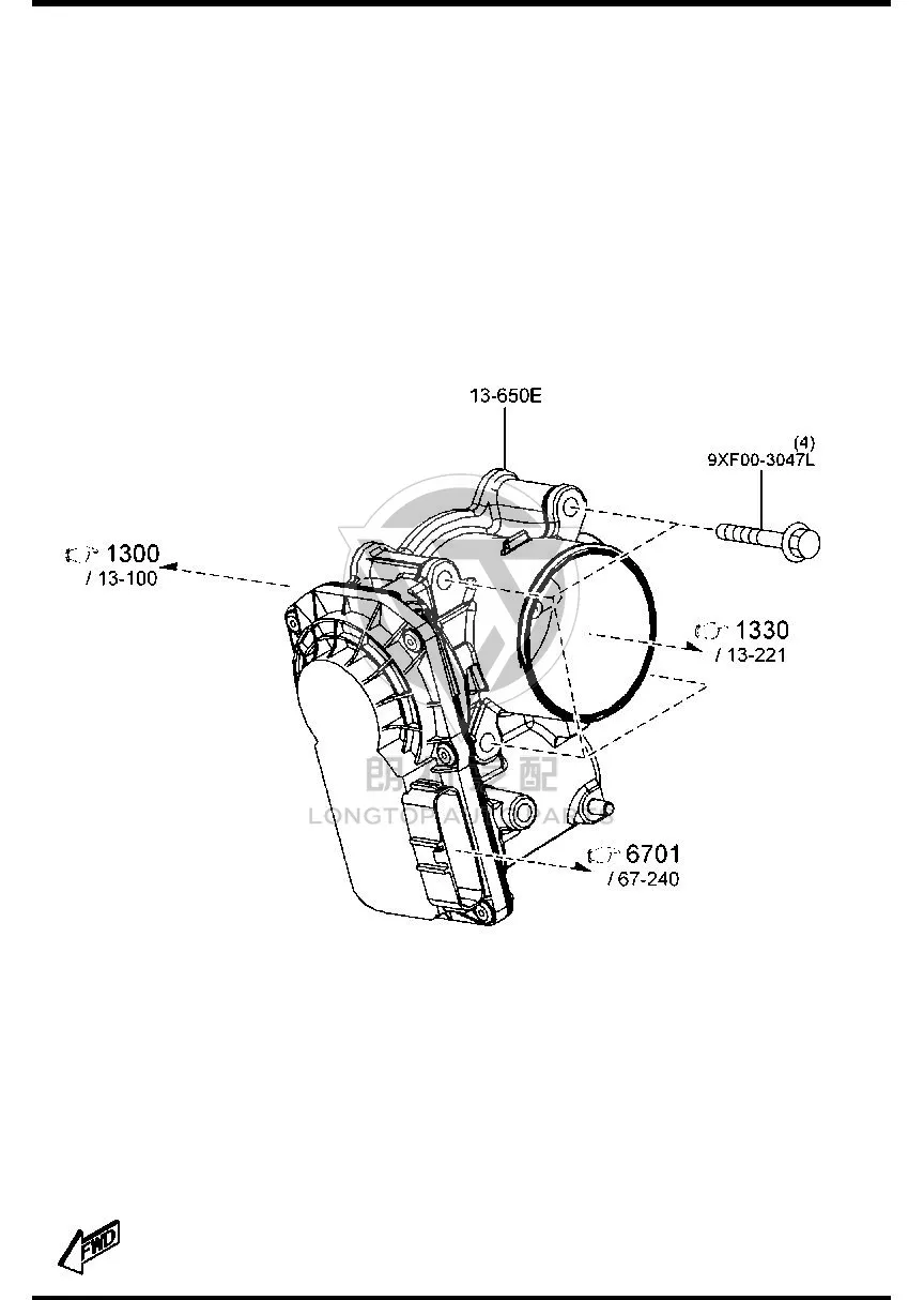 Throttle body assembly PE011-3640B PE0113640B for Mazda MAZDA6