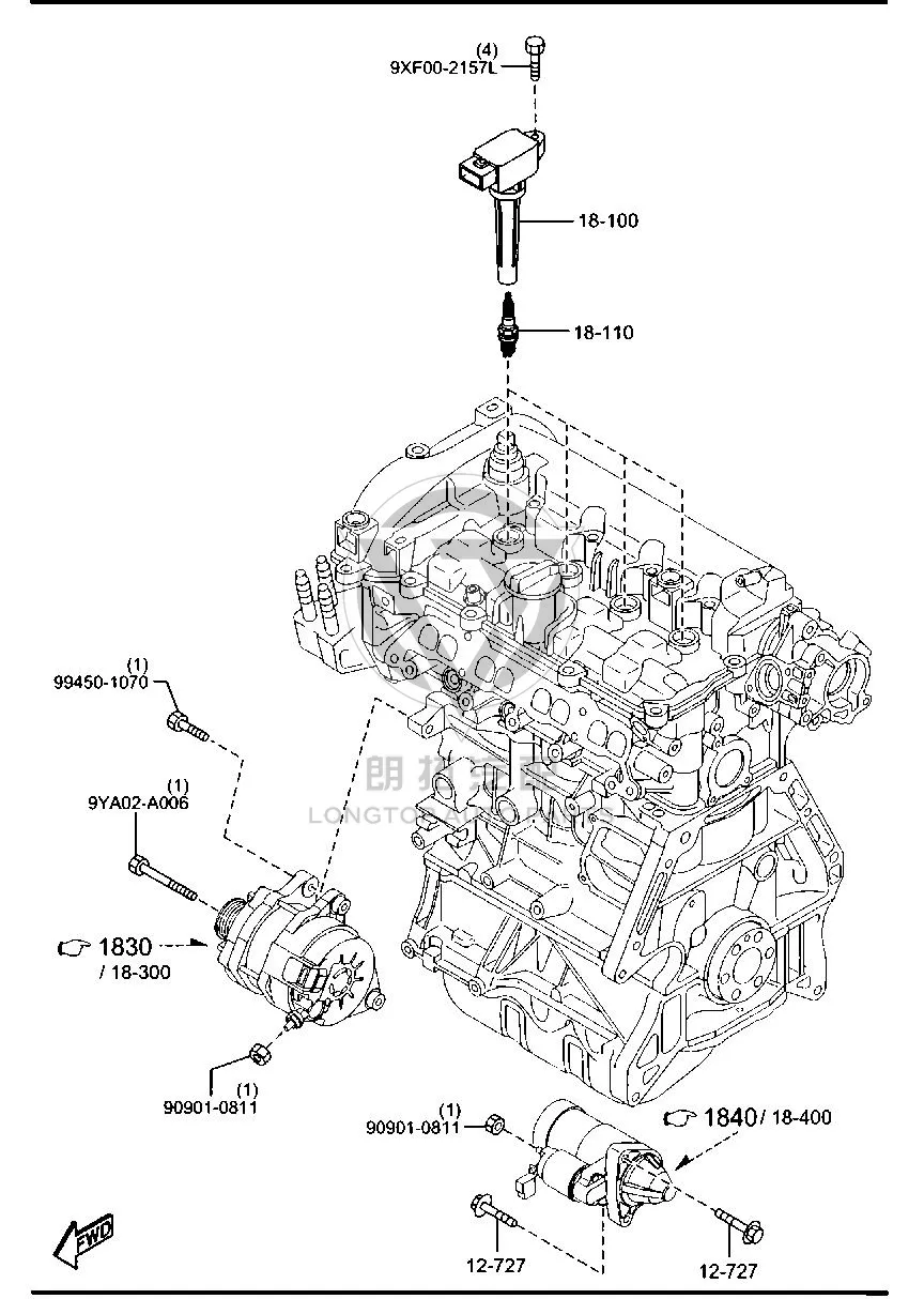 Spark plug PE011-8110 PE0118110 for Mazda CX-5