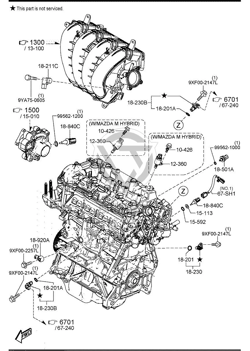Camshaft Position Sensor PE011-8230 PE0118230 for Mazda MAZDA6