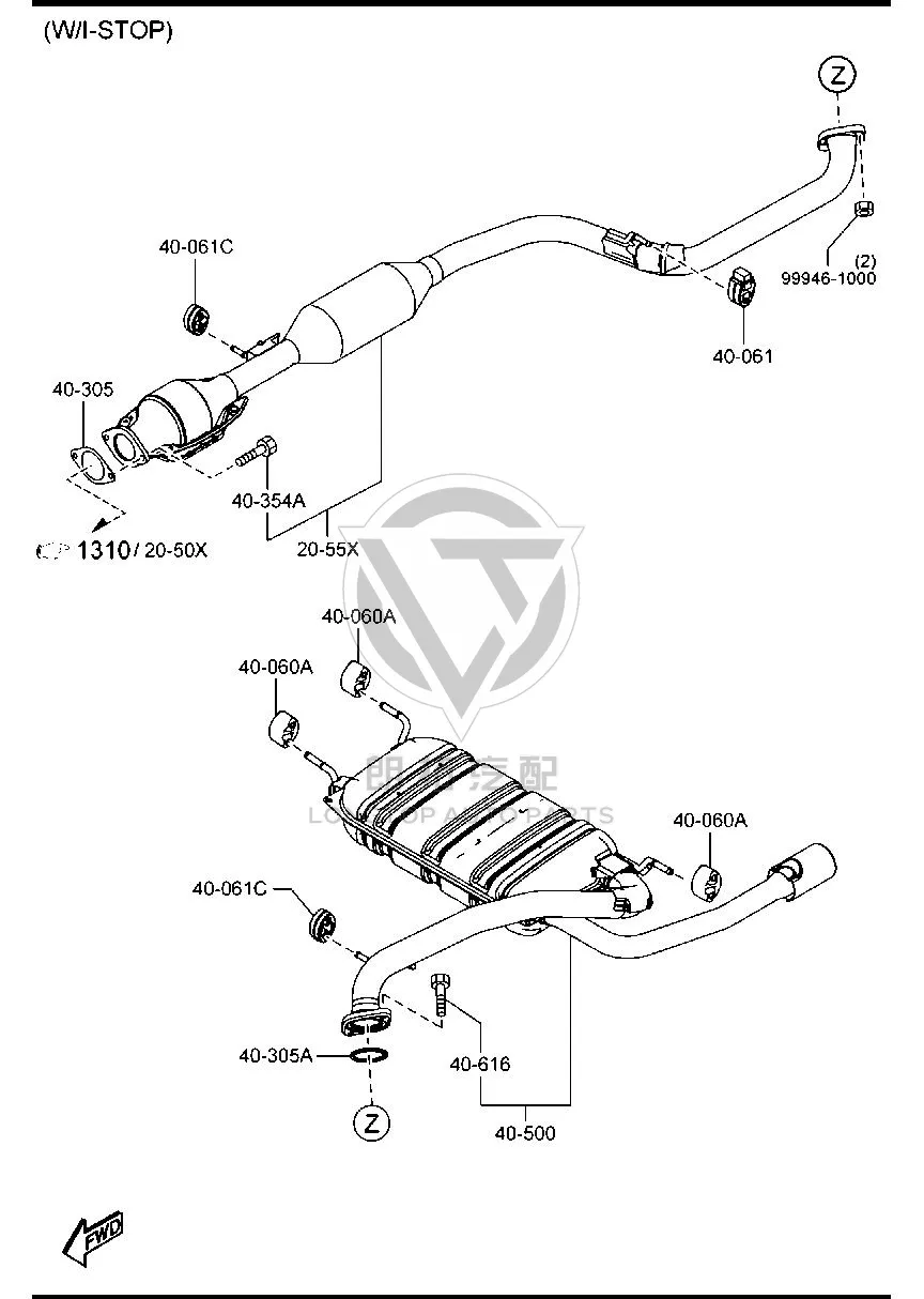 Exhaust Pipe Interface Gasket PE234-03050 PE23403050 for Mazda MAZDA6