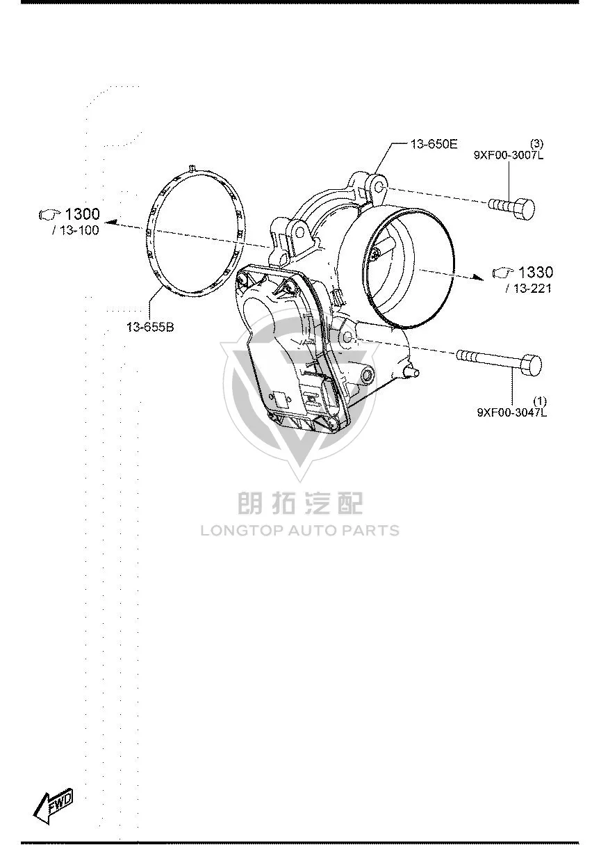 Throttle Body Assembly PE271-3640 PE2713640 for Mazda MAZDA6