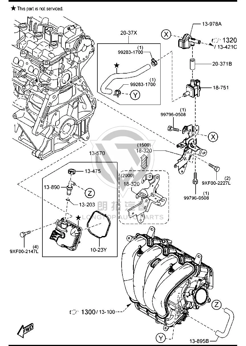 Oil–air separator PE7W1-3570 PE7W13570 for Mazda MAZDA6