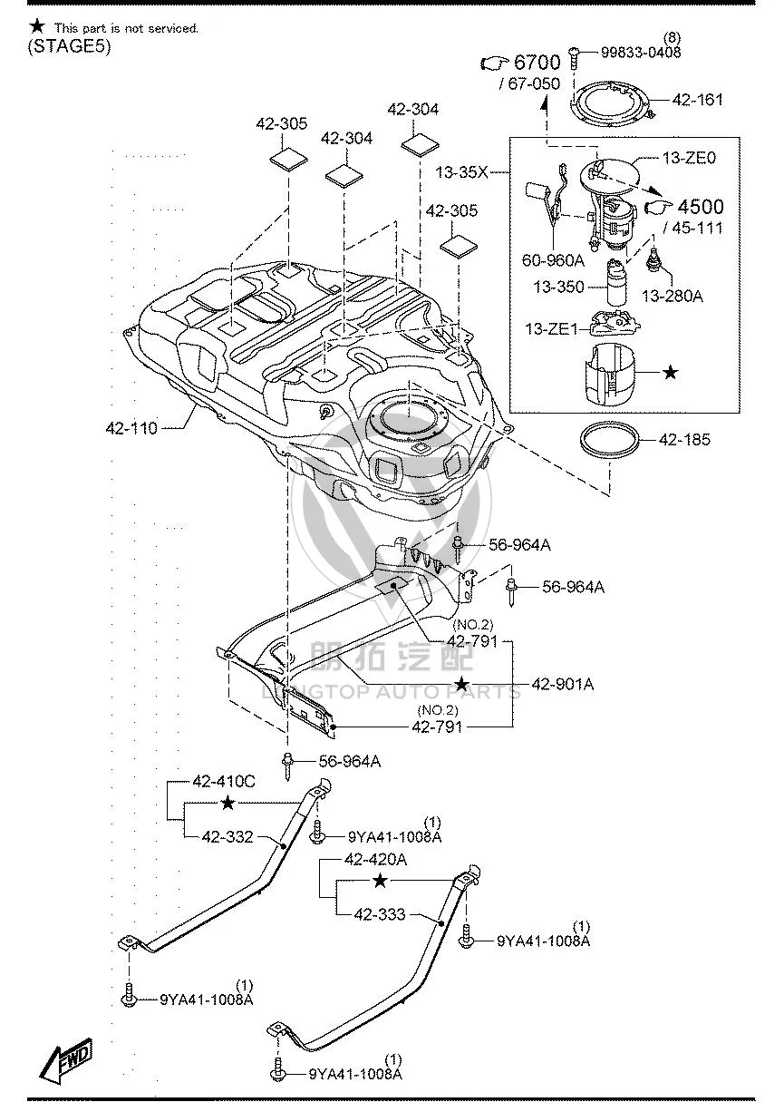 Fuel Pump Assembly PYA11-335X PYA11335X for Mazda CX-5