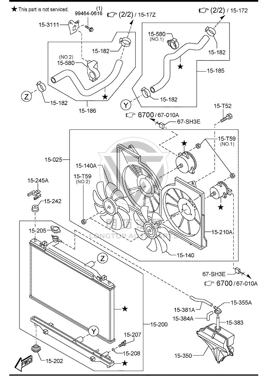 Coolant Reservoir PE7W1-5351 PE7W15351 for Mazda CX-5
