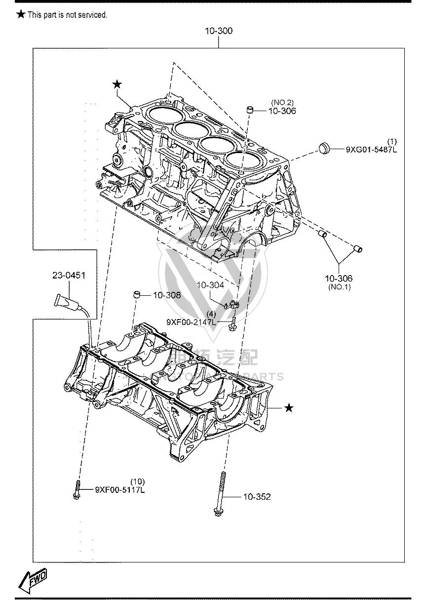Engine Middle Block PER51-0300A PER510300A for Mazda MAZDA3