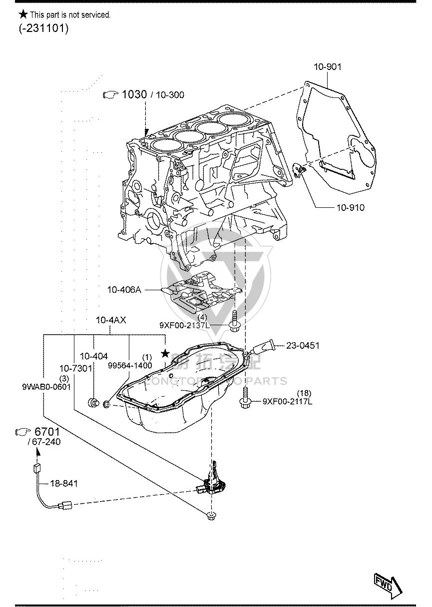Engine Oil Pan PER51-04AX PER5104AX for Mazda MAZDA3