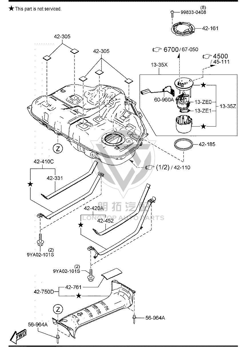 Fuel Filter PETD1-3ZE0 PETD13ZE0 for Mazda MAZDA6 ATENZA