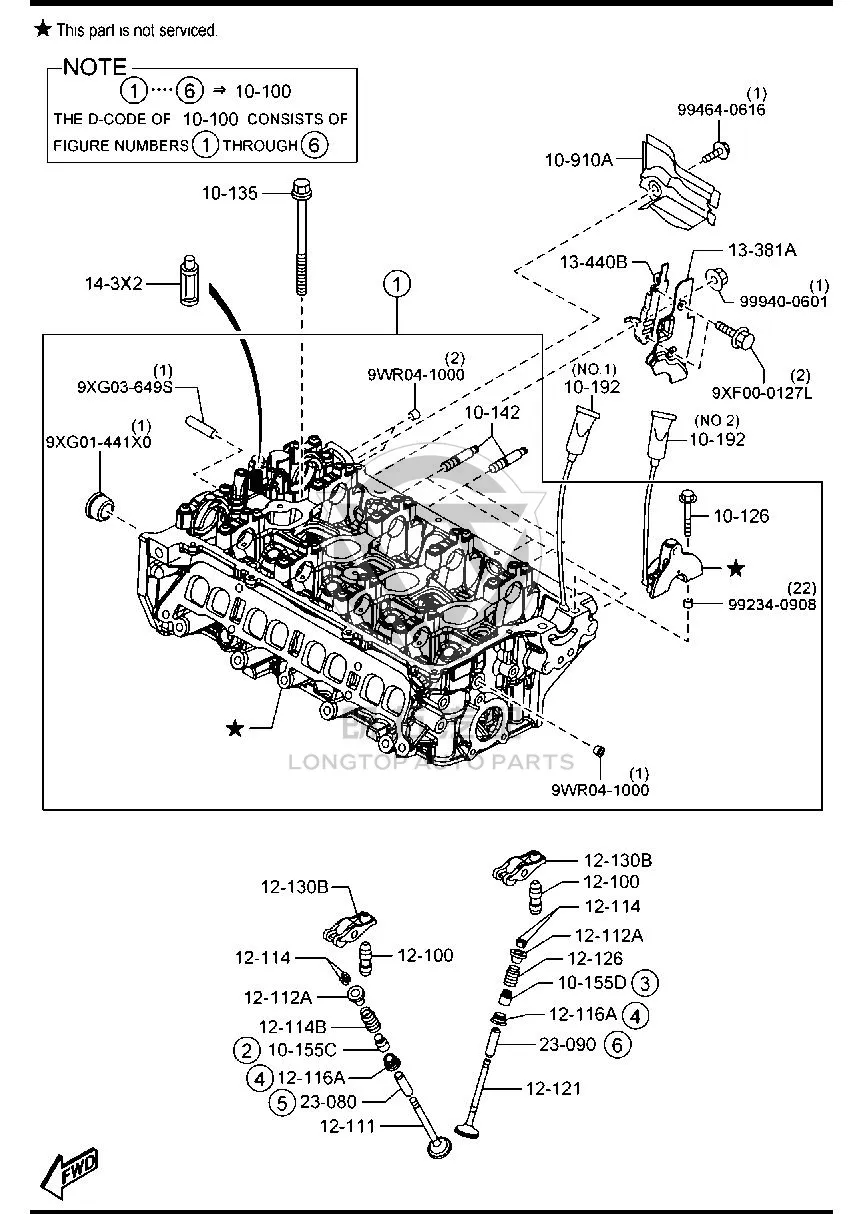 Engine Cylinder Head PY011-0100A PY0110100A for Mazda MAZDA6