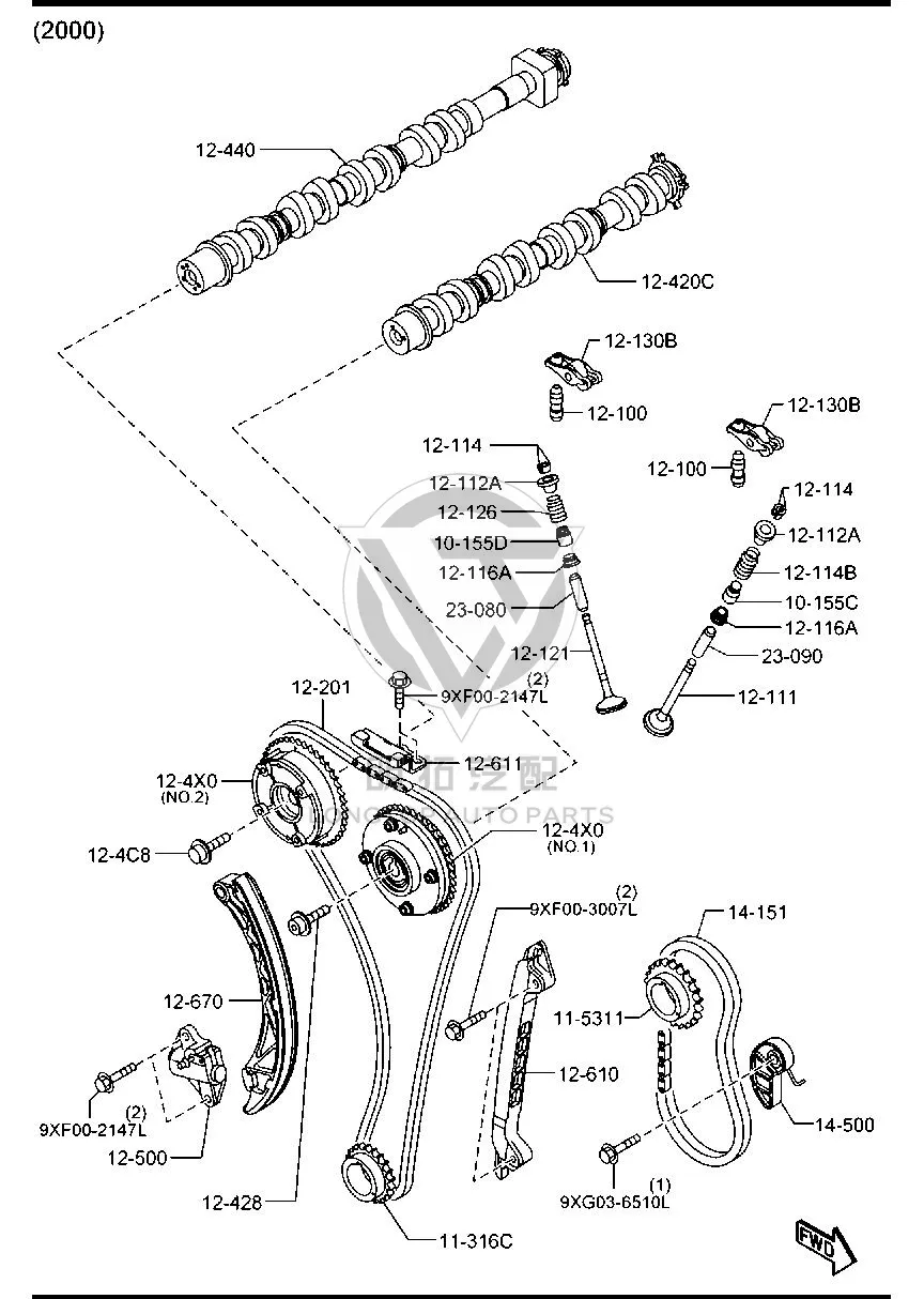 Timing Chain Guide Rail (Right) PY011-2671A PY0112671A for Mazda MAZDA6