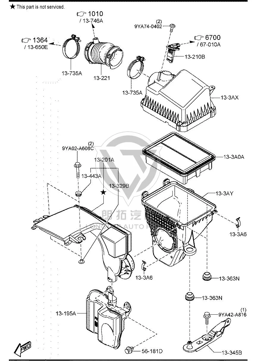 Air Flow Meter PYFS1-3215 PYFS13215 for Mazda MAZDA6