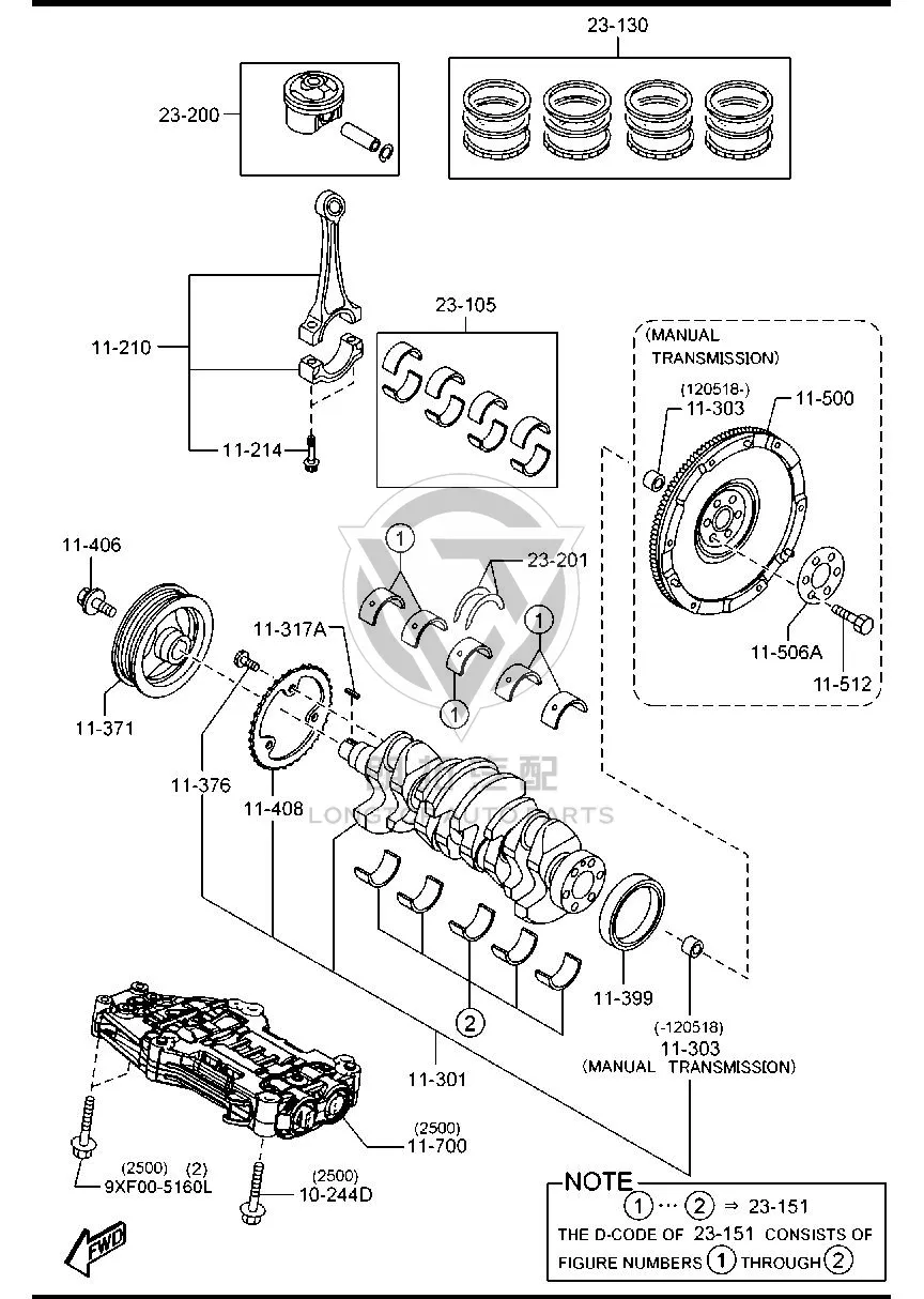 Piston Ring PYY41-1SC0 PYY411SC0 for Mazda MAZDA6